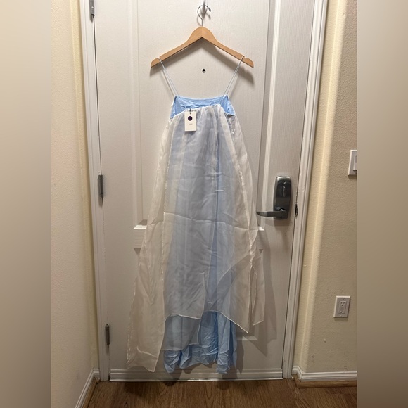 SWF Sheer Slip Maxi Dress in Sky Blue size S NWT - Picture 7 of 8